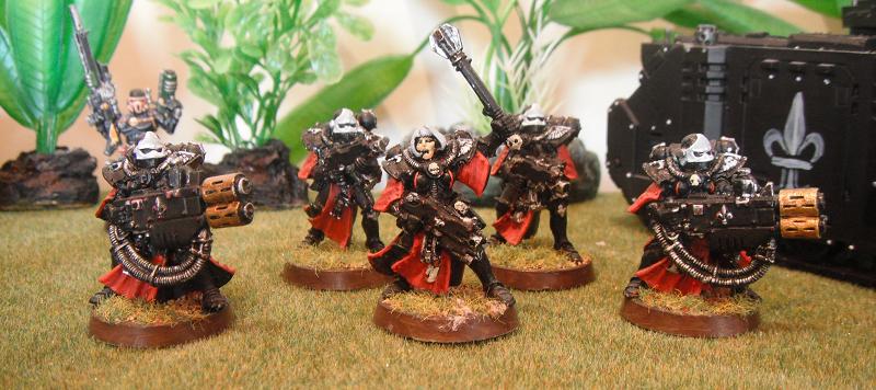 40k Sisters of Battle Retibutor squad with MultiMeltas and superior with power mual  
