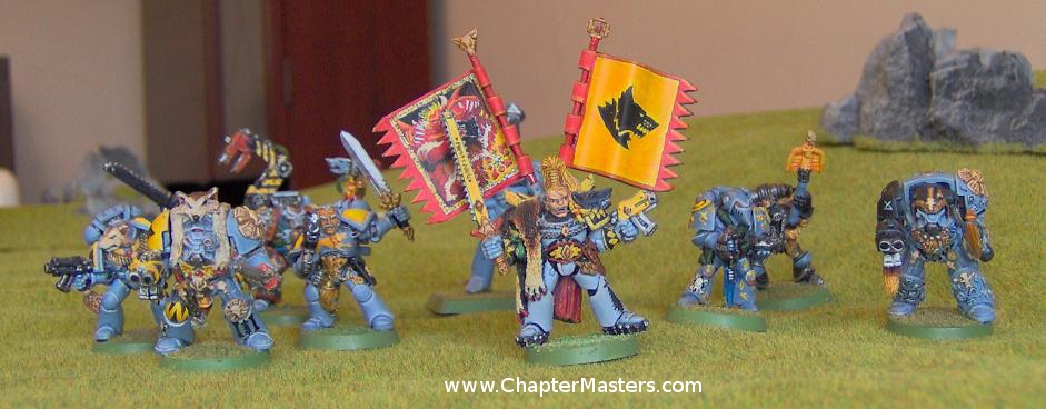 1992 Space Wolf Captian, 1995 Iron Priest, Wolf Gaurd, Ragnar Blackmane 1988 Space Marine with Power sword, 1989 Chaplin, 1993 Rune Priest in Terminator armour.Classic Space Wolves, classic space Wolf